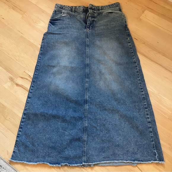 Free People Come As You Are Denim Maxi Skirt - Picture 8 of 10